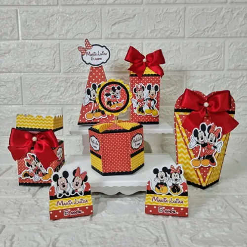 Kit 145 Peças Lembrancinhas Mickey e Minnie