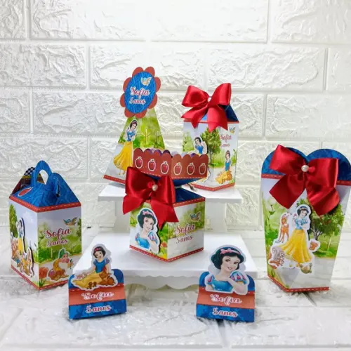 Kit 145 Peças Lembrancinhas Personalizadas a Branca de Neve