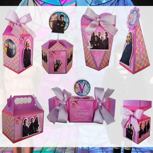 Kit 145 Peças Lembrancinhas Personalizadas Enid Wandinha