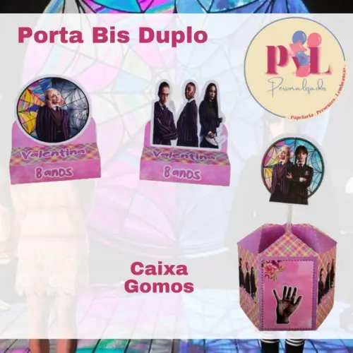 Kit 145 Peças Lembrancinhas Personalizadas Enid Wandinha