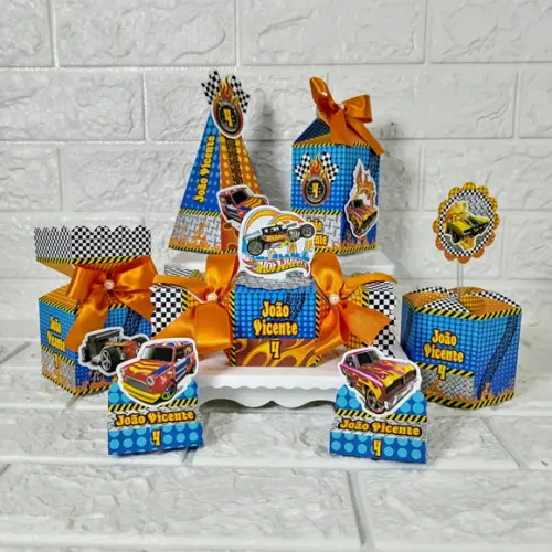 Kit 145 Peças Lembrancinhas Personalizadas Hotwheels