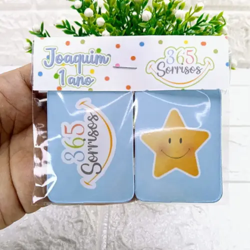 Kit 15 Lembrancinhas Jogo da Memória 365 Sorrisos Menino