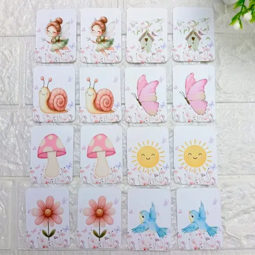 Kit 15 Lembrancinhas Jogo da Memória Jardim Encantado