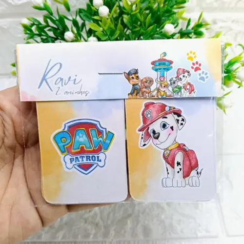 Kit 15 Lembrancinhas Jogo da Memória Patrulha Canina Aquarel