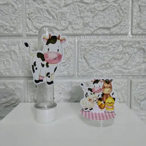 Kit 20 Caixas Lembrancinhas Personalizadas Fazendinha Rosa