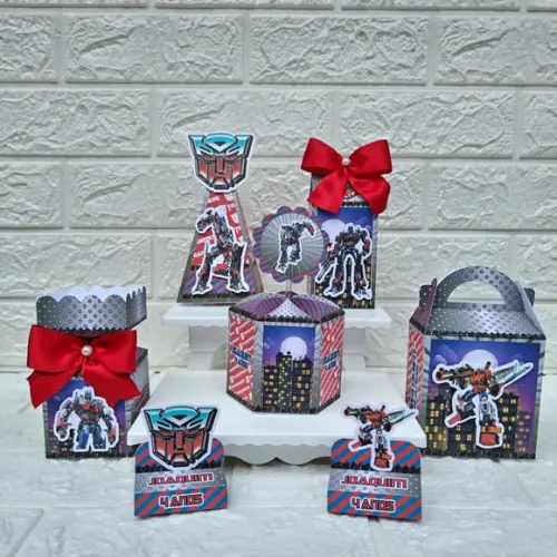 Kit 20 Caixas Lembrancinhas Personalizadas Optimus Prime