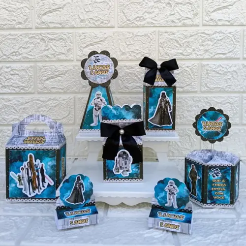 Kit 20 Caixas Lembrancinhas Personalizadas Star Wars