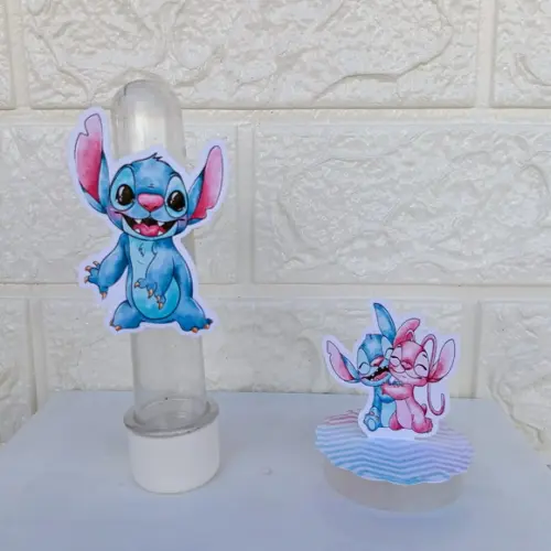 Kit 20 Caixas Lembrancinhas Personalizadas Stitch e Angel