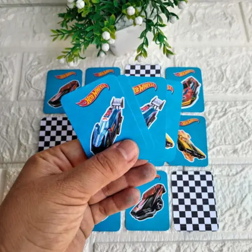 Kit 20 Lembrancinhas Jogo da Memória Hotwheels