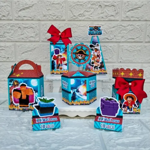 Kit 25 Caixas Lembrancinhas Personalizadas Blox Fruit