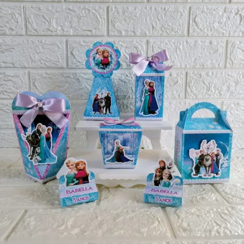 Kit 25 Caixas Lembrancinhas Personalizadas Frozen
