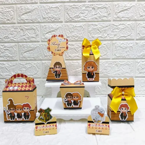 Kit 25 Caixas Lembrancinhas Personalizadas Harry Potter