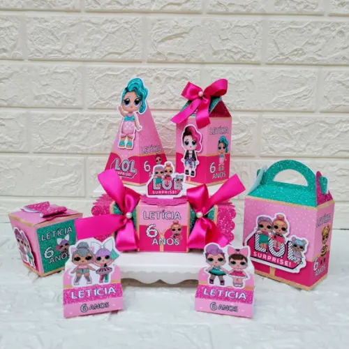 Kit 25 Caixas Lembrancinhas Personalizadas Lol Surprise
