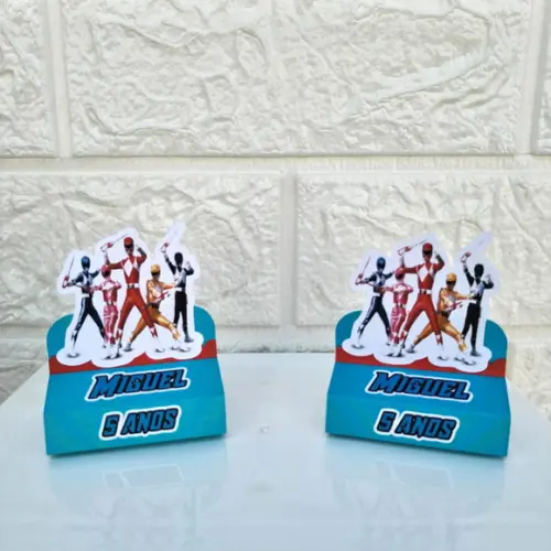 Kit 25 Caixas Lembrancinhas Personalizadas Power Rangers