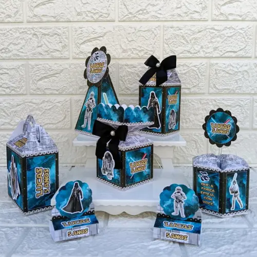 Kit 25 Caixas Lembrancinhas Personalizadas Star Wars