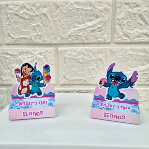 Kit 25 Caixas Lembrancinhas Personalizadas Stitch Sorveteria