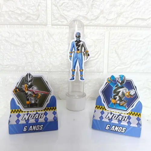 Kit 25 Caixas Lembrancinhas Power Rangers Dino Fury Menino