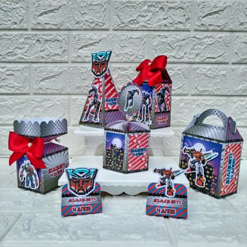 Kit 30 Caixas Lembrancinhas Personalizadas Optimus Prime