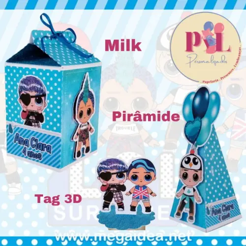 Kit 30 Peças Lembrancinha Personalizadas Lol Surprise Menino