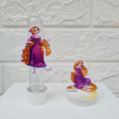 Kit 30 Peças Lembrancinhas Enrolados Rapunzel Aquarelado