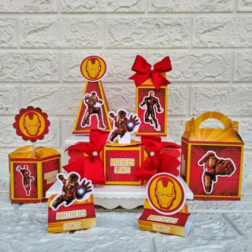 Kit 30 Peças Lembrancinhas Personalizadas Homem de Ferro