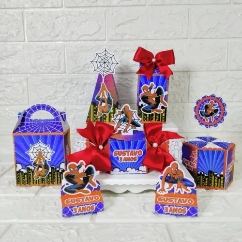 Kit 45 Peças Lembrancinhas Homem Aranha