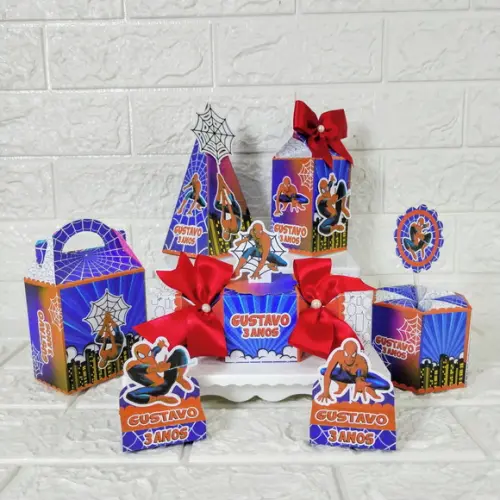 Kit 45 Peças Lembrancinhas Homem Aranha