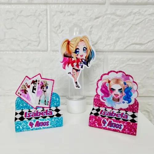 Kit 45 Peças Lembrancinhas Personalizadas Arlequina