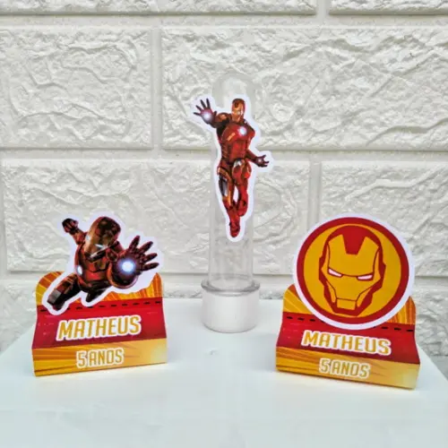 Kit 45 Peças Lembrancinhas Personalizadas Homem de Ferro