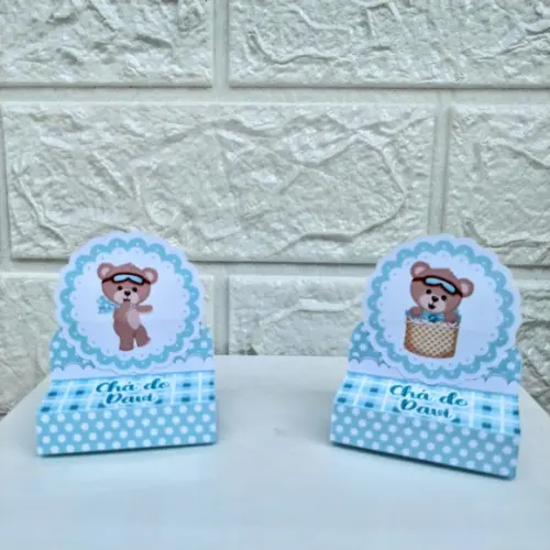 Kit 45 Peças Lembrancinhas Personalizadas Ursinho Baloeiro