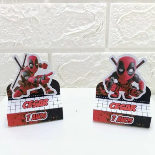 Kit 46 Peças Lembrancinhas Personalizadas Deadpool