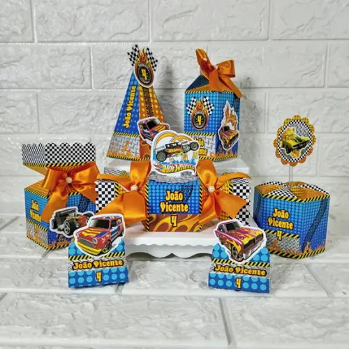 Kit 46 Peças Lembrancinhas Personalizadas Hotwheels