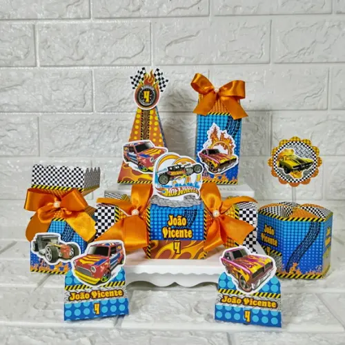 Kit 46 Peças Lembrancinhas Personalizadas Hotwheels