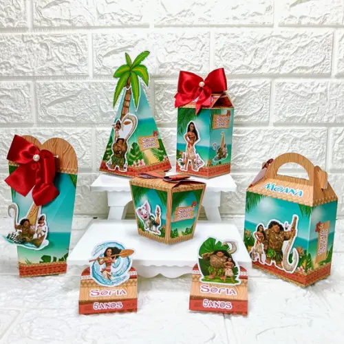 Kit 46 Peças Lembrancinhas Personalizadas Moana