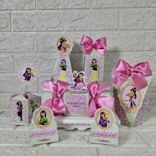 Kit 46 Peças Lembrancinhas Personalizadas Mulan