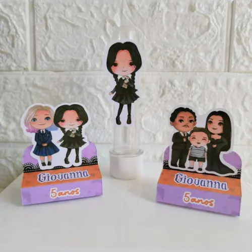 Kit 46 Peças Lembrancinhas Personalizadas Wandinha