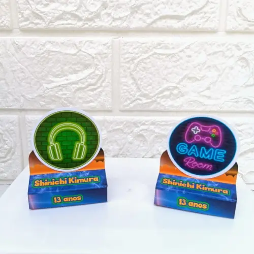 Kit 50 Caixas Festa Neon Menino