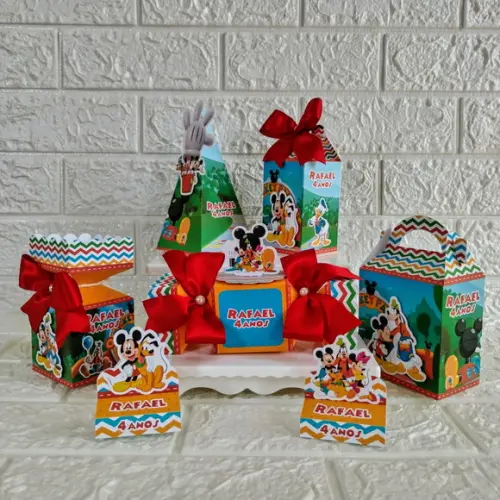 Kit 50 Caixas Lembrancinhas Personalizadas a Turma do Mickey