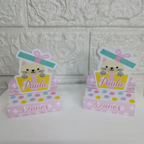 Kit 50 Caixas Lembrancinhas Personalizadas Gatinhos