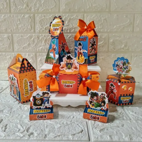Kit 50 Caixas Personalizadas Dragon Ball Z
