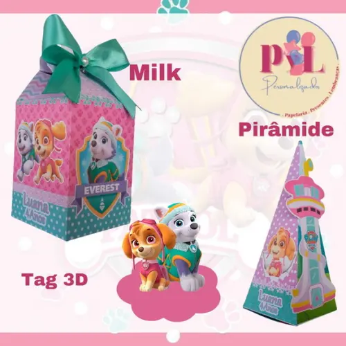 Kit 60 Peças Lembrancinhas Patrulha Canina Menina