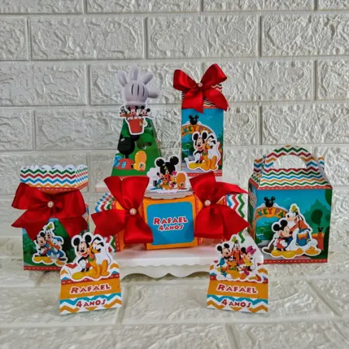 Kit 60 Peças Lembrancinhas Personalizadas a Turma do Mickey