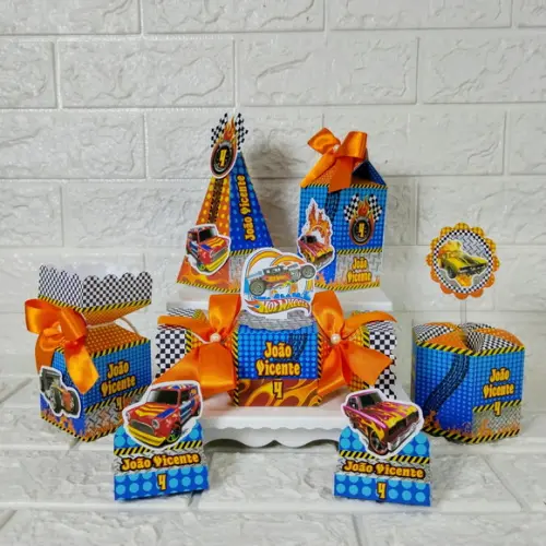 Kit 60 Peças Lembrancinhas Personalizadas Hotwheels