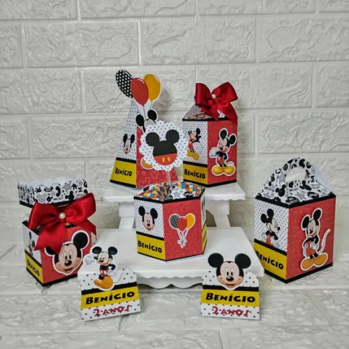 Kit 60 Peças Lembrancinhas Personalizadas Mickey Mouse