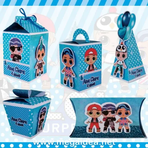 Kit 75 Peças Lembrancinha Personalizadas Lol Surprise Menino