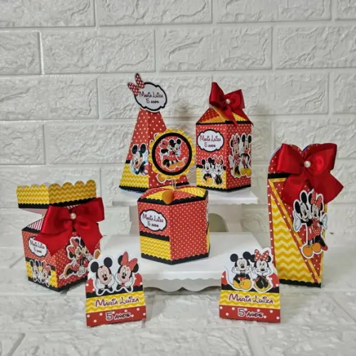 Kit 75 Peças Lembrancinhas Mickey e Minnie