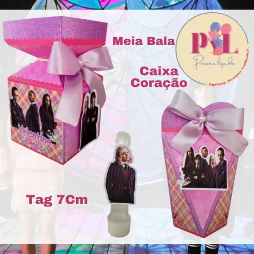 Kit 75 Peças Lembrancinhas Personalizadas Enid Wandinha