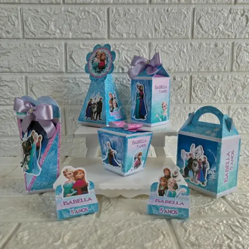 Kit 75 Peças Lembrancinhas Personalizadas Frozen