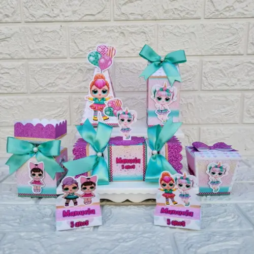 Kit 75 Peças Lembrancinhas Personalizadas Lol Surprise