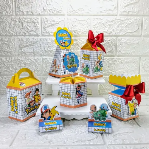 Kit 75 Peças Lembrancinhas Personalizadas Pokemon